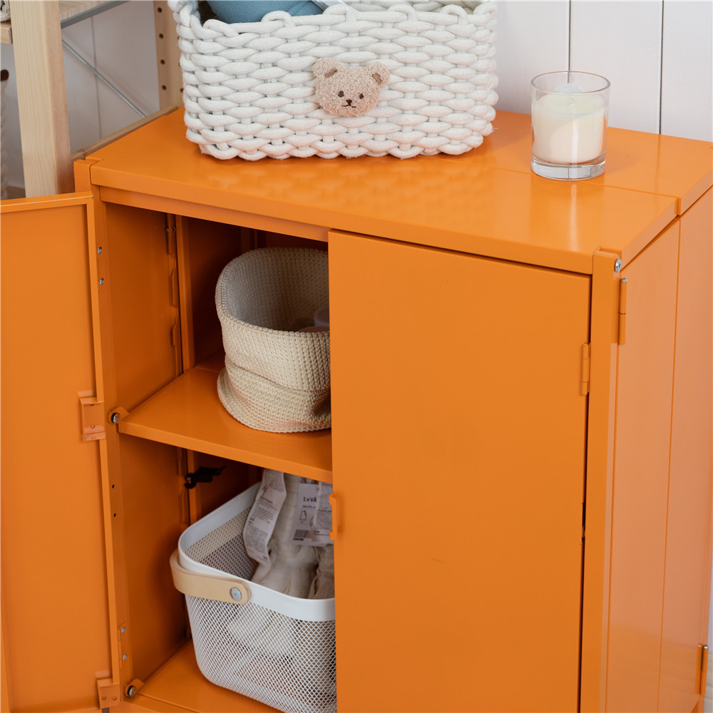 Modern Metal Entryway Cabinet